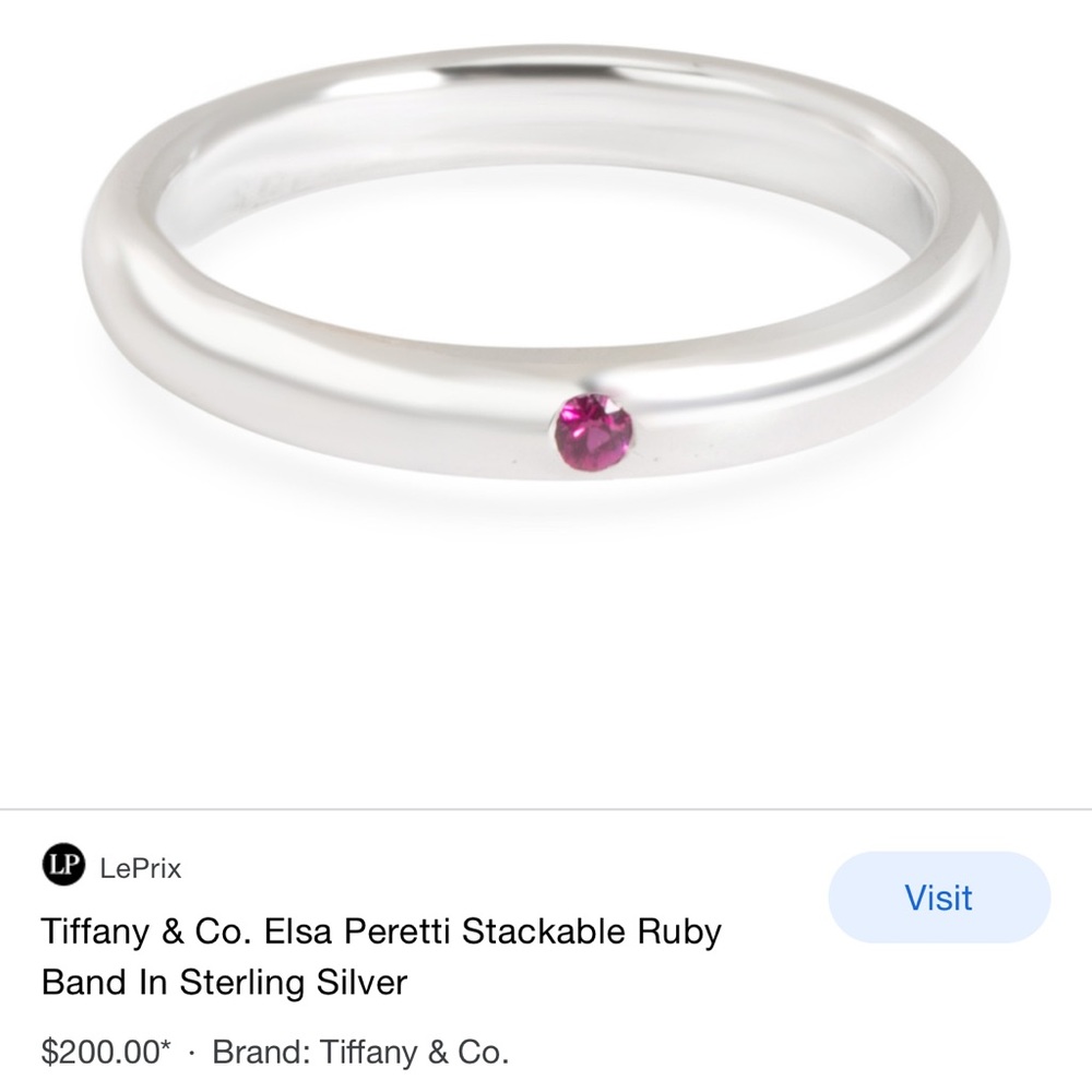 Tiffany band with Ruby